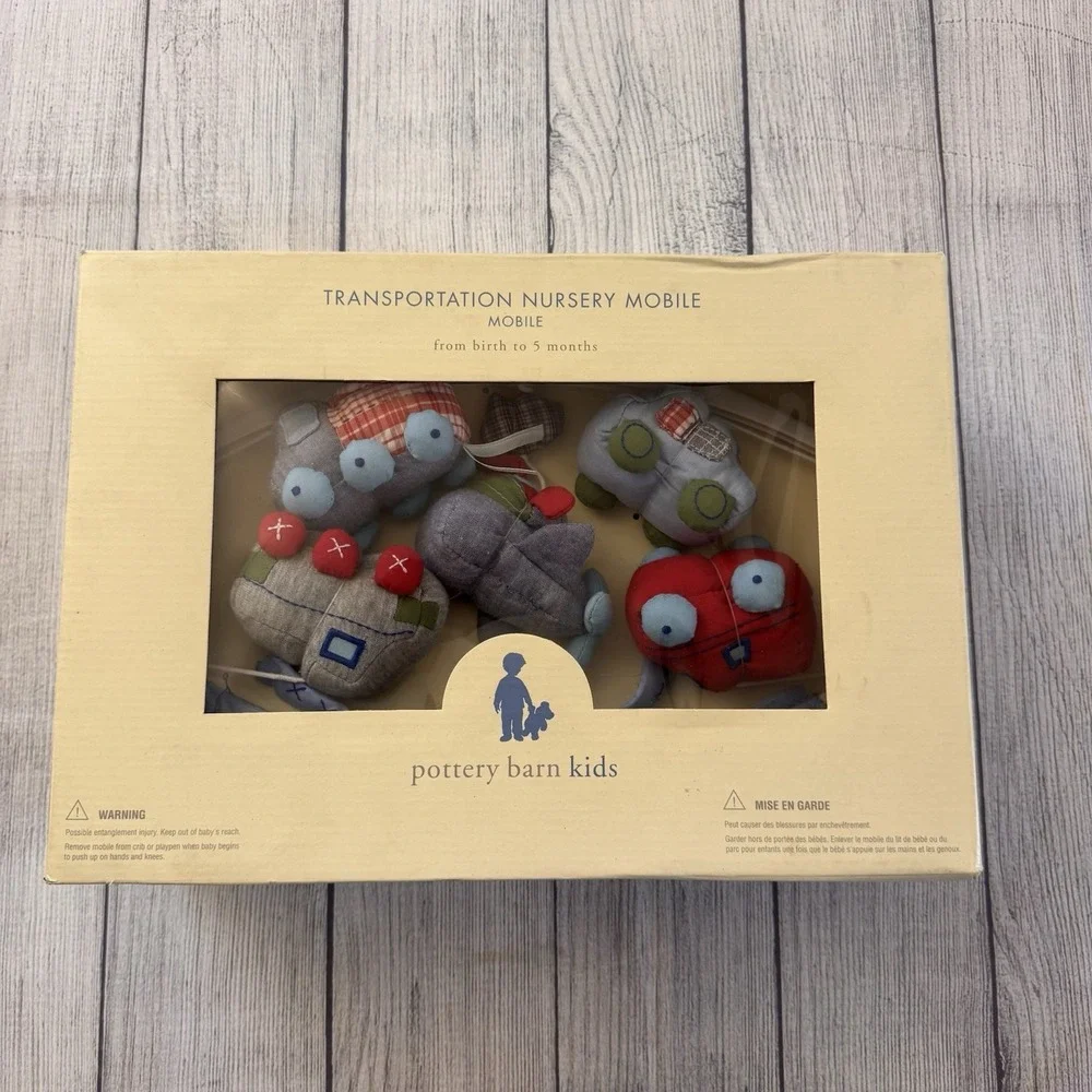 Pottery Barn Kids Transportation Train Crib Nursery Mobile TOY NIB RARE FIND Y2K